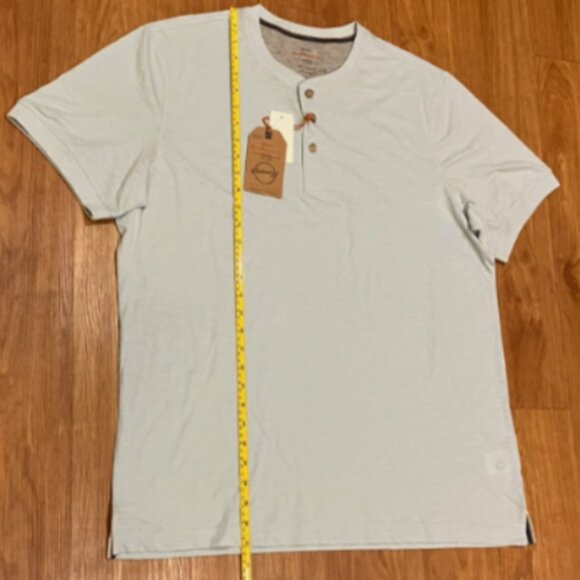 Original Weatherproof Vintage Henley Short Sleeve Shirt Men’s Spring Sky Size XL - Picture 2 of 3